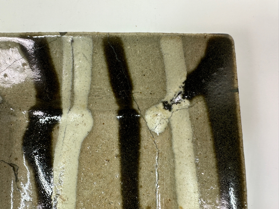 Atsuya Hamada (1932-1986, Japanese) Repaired Original Studio Pottery Small Dish Vintage 1972 6'W X 6'H - Son Of Shoji Hamada - Estimate $40-$80 [Photo 6]