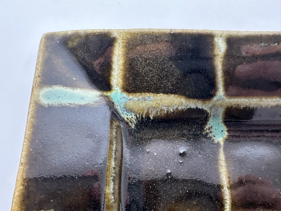 Atsuya Hamada (1932-1986, Japanese) Repaired Original Studio Pottery Small Dish Vintage 1972 6'W X 6'H - Son Of Shoji Hamada - Estimate $80-$200 [Photo 2]