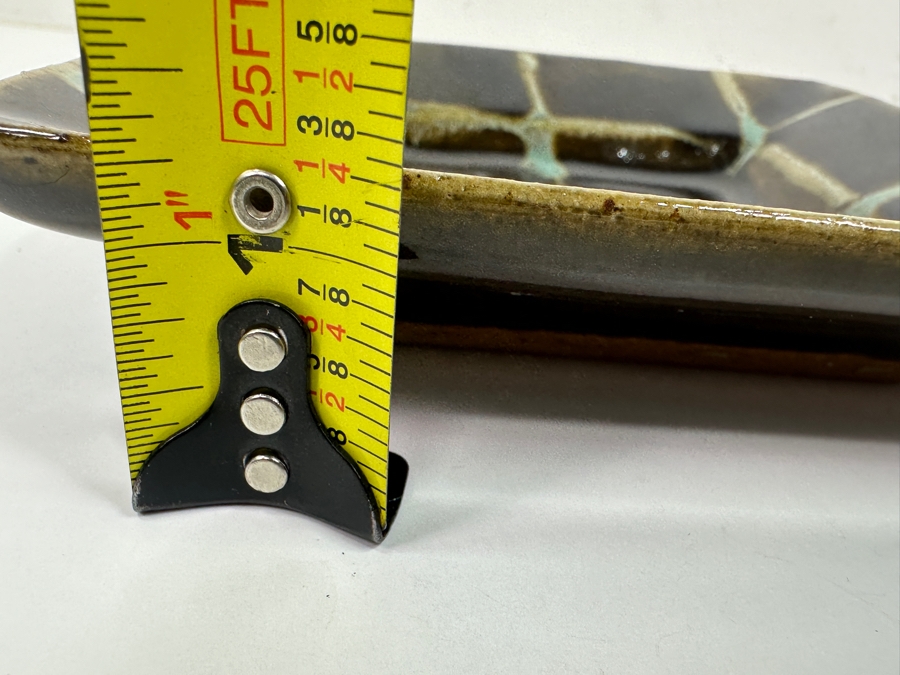 Atsuya Hamada (1932-1986, Japanese) Repaired Original Studio Pottery Small Dish Vintage 1972 6'W X 6'H - Son Of Shoji Hamada - Estimate $80-$200 [Photo 10]