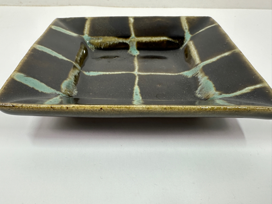 Atsuya Hamada (1932-1986, Japanese) Repaired Original Studio Pottery Small Dish Vintage 1972 6'W X 6'H - Son Of Shoji Hamada - Estimate $80-$200 [Photo 4]