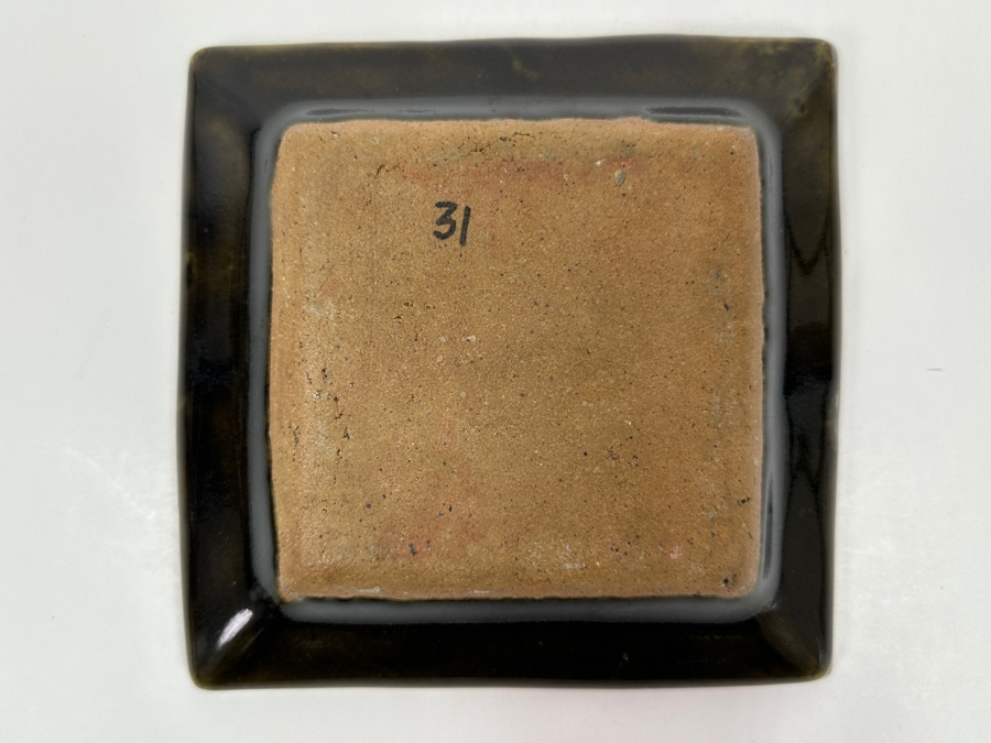 Atsuya Hamada (1932-1986, Japanese) Repaired Original Studio Pottery Small Dish Vintage 1972 6'W X 6'H - Son Of Shoji Hamada - Estimate $80-$200 [Photo 5]