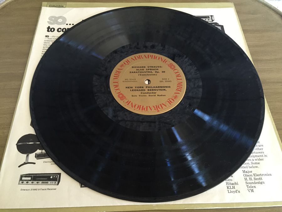 Richard Strauss - Bernstein / New York Philharmonic ‎- Also Sprach Zarathustra - Columbia Quadraphonic ‎– MQ 30443 [Photo 6]