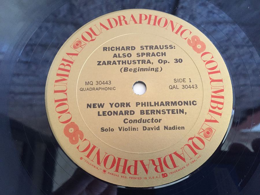 Richard Strauss - Bernstein / New York Philharmonic ‎- Also Sprach Zarathustra - Columbia Quadraphonic ‎– MQ 30443 [Photo 5]
