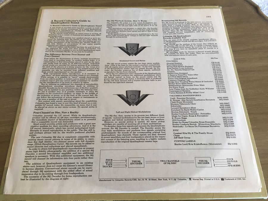 Richard Strauss - Bernstein / New York Philharmonic ‎- Also Sprach Zarathustra - Columbia Quadraphonic ‎– MQ 30443 [Photo 8]