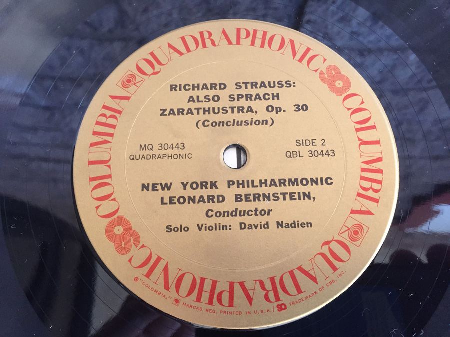 Richard Strauss - Bernstein / New York Philharmonic ‎- Also Sprach Zarathustra - Columbia Quadraphonic ‎– MQ 30443 [Photo 7]