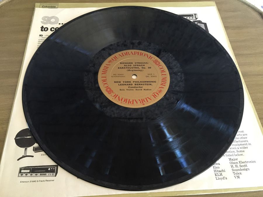 Richard Strauss - Bernstein / New York Philharmonic ‎- Also Sprach Zarathustra - Columbia Quadraphonic ‎– MQ 30443 [Photo 4]