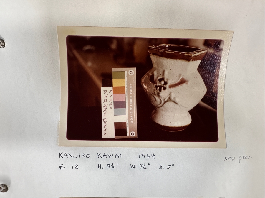 Kawai Kanjiro (1890-1966, Japanese) Original Studio Pottery Vase Vintage 1964 7'W X 5'D X 8.25'H - Key Figure In The Mingei (Folk-Art) Studio Pottery Movement Estimate $1,000-$3,000 [Photo 11]
