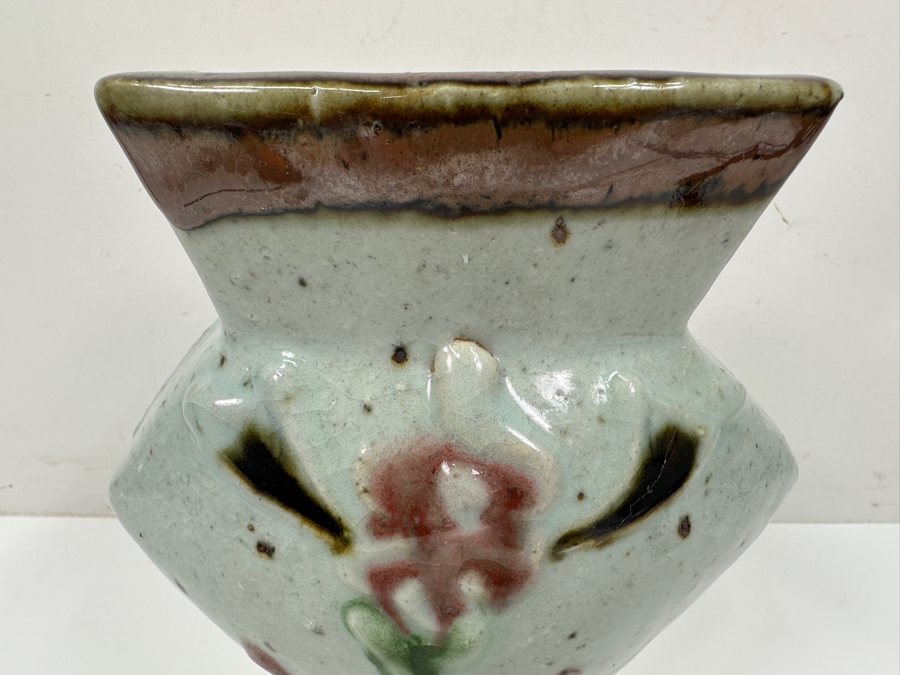 Kawai Kanjiro (1890-1966, Japanese) Original Studio Pottery Vase Vintage 1964 7'W X 5'D X 8.25'H - Key Figure In The Mingei (Folk-Art) Studio Pottery Movement Estimate $1,000-$3,000 [Photo 5]