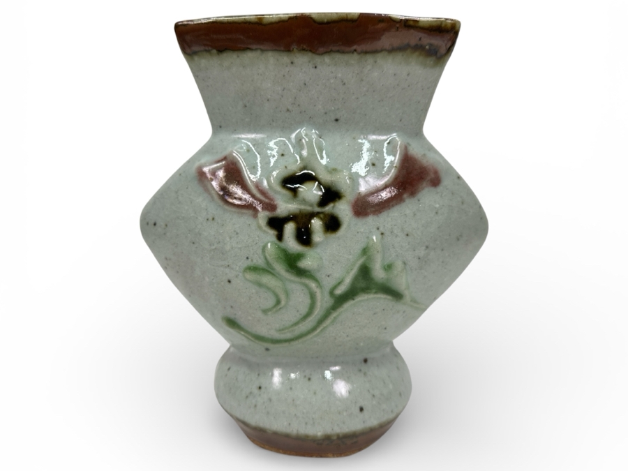 Kawai Kanjiro (1890-1966, Japanese) Original Studio Pottery Vase Vintage 1964 7'W X 5'D X 8.25'H - Key Figure In The Mingei (Folk-Art) Studio Pottery Movement Estimate $1,000-$3,000