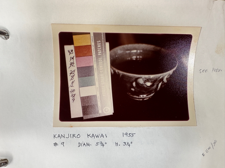 Kawai Kanjiro (1890-1966, Japanese) Original Studio Pottery Tea Bowl Chawan Vintage 1955 5.75'W X 3'H - Key Figure In The Mingei (Folk-Art) Studio Pottery Movement Estimate $1,500-$4,500 [Photo 12]