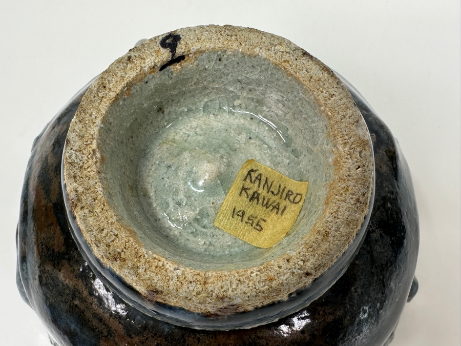 Kawai Kanjiro (1890-1966, Japanese) Original Studio Pottery Tea Bowl Chawan Vintage 1955 5.75'W X 3'H - Key Figure In The Mingei (Folk-Art) Studio Pottery Movement Estimate $1,500-$4,500 [Photo 7]
