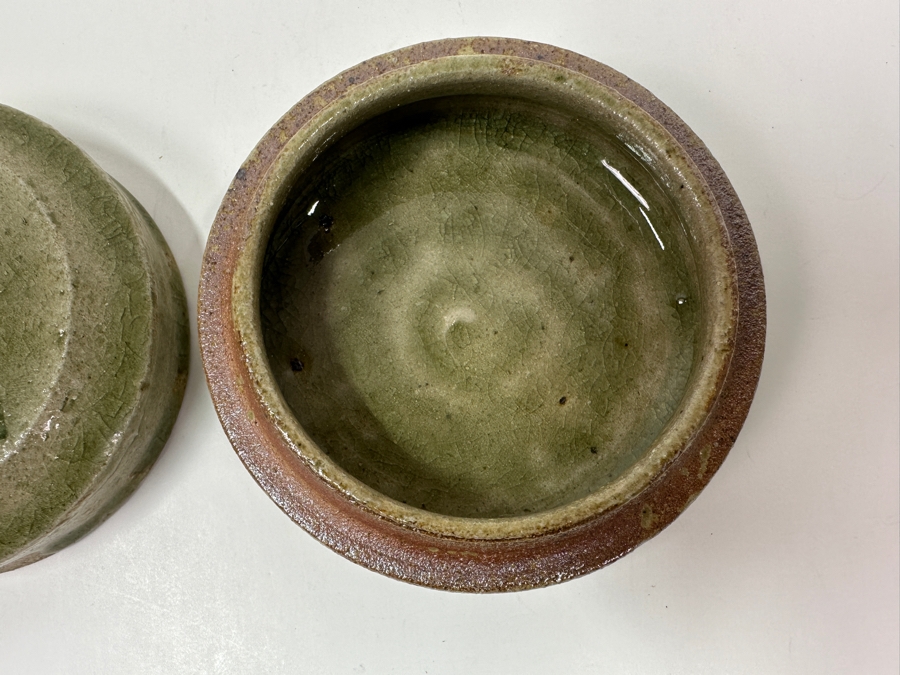 Atsuya Hamada (1932-1986, Japanese) Original Studio Pottery Covered Incense Box Vintage 1972 3.75'W X 2'H - Son Of Shoji Hamada - Estimate $300-$600 [Photo 8]