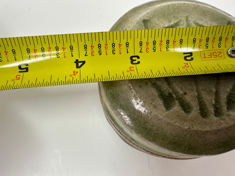 Atsuya Hamada (1932-1986, Japanese) Original Studio Pottery Covered Incense Box Vintage 1972 3.75'W X 2'H - Son Of Shoji Hamada - Estimate $300-$600 [Photo 10]