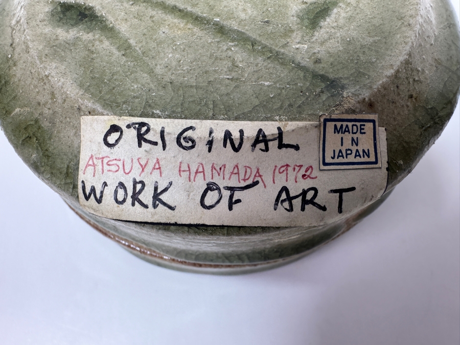 Atsuya Hamada (1932-1986, Japanese) Original Studio Pottery Covered Incense Box Vintage 1972 3.75'W X 2'H - Son Of Shoji Hamada - Estimate $300-$600 [Photo 4]