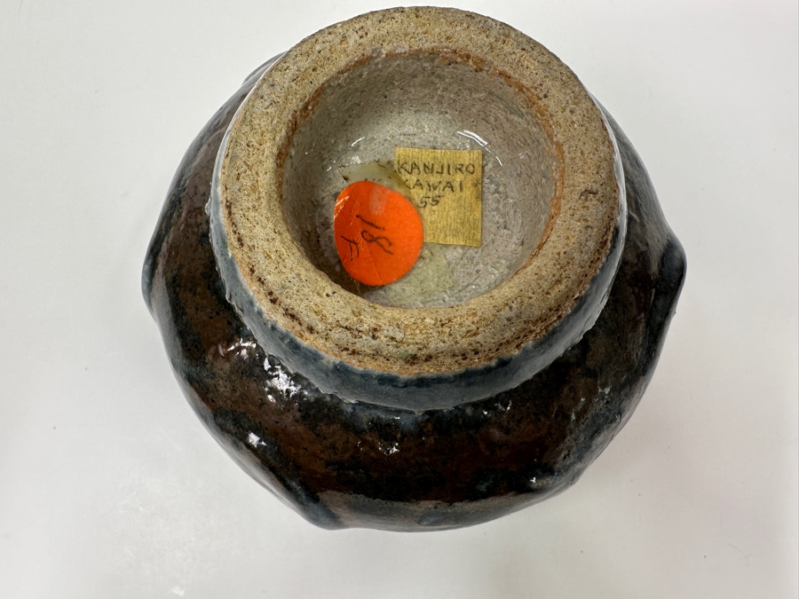 Kawai Kanjiro (1890-1966, Japanese) Original Studio Pottery Tea Bowl Chawan Vintage 1955 4.75'W X 3.75'H - Key Figure In The Mingei (Folk-Art) Studio Pottery Movement (Has Been Professionally Repaired) Estimate $1,000-$3,000 [Photo 10]