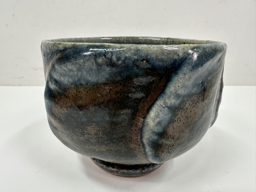 Kawai Kanjiro (1890-1966, Japanese) Original Studio Pottery Tea Bowl Chawan Vintage 1955 4.75'W X 3.75'H - Key Figure In The Mingei (Folk-Art) Studio Pottery Movement (Has Been Professionally Repaired) Estimate $1,000-$3,000 [Photo 2]
