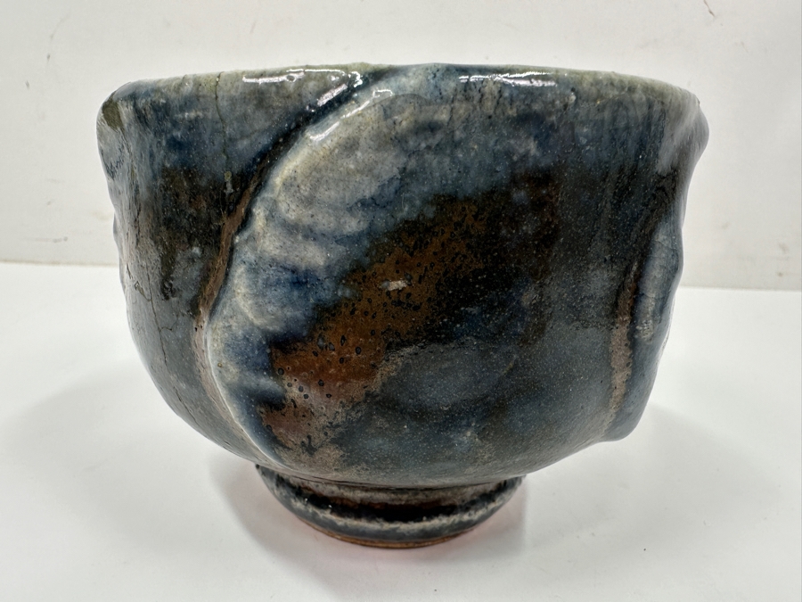 Kawai Kanjiro (1890-1966, Japanese) Original Studio Pottery Tea Bowl Chawan Vintage 1955 4.75'W X 3.75'H - Key Figure In The Mingei (Folk-Art) Studio Pottery Movement (Has Been Professionally Repaired) Estimate $1,000-$3,000 [Photo 9]
