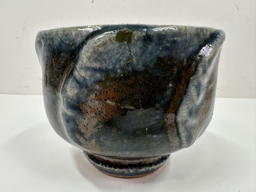 Kawai Kanjiro (1890-1966, Japanese) Original Studio Pottery Tea Bowl Chawan Vintage 1955 4.75'W X 3.75'H - Key Figure In The Mingei (Folk-Art) Studio Pottery Movement (Has Been Professionally Repaired) Estimate $1,000-$3,000 [Photo 8]