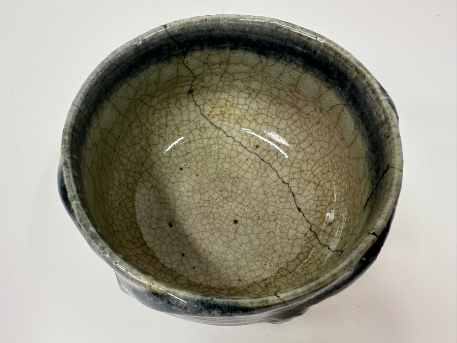 Kawai Kanjiro (1890-1966, Japanese) Original Studio Pottery Tea Bowl Chawan Vintage 1955 4.75'W X 3.75'H - Key Figure In The Mingei (Folk-Art) Studio Pottery Movement (Has Been Professionally Repaired) Estimate $1,000-$3,000 [Photo 4]