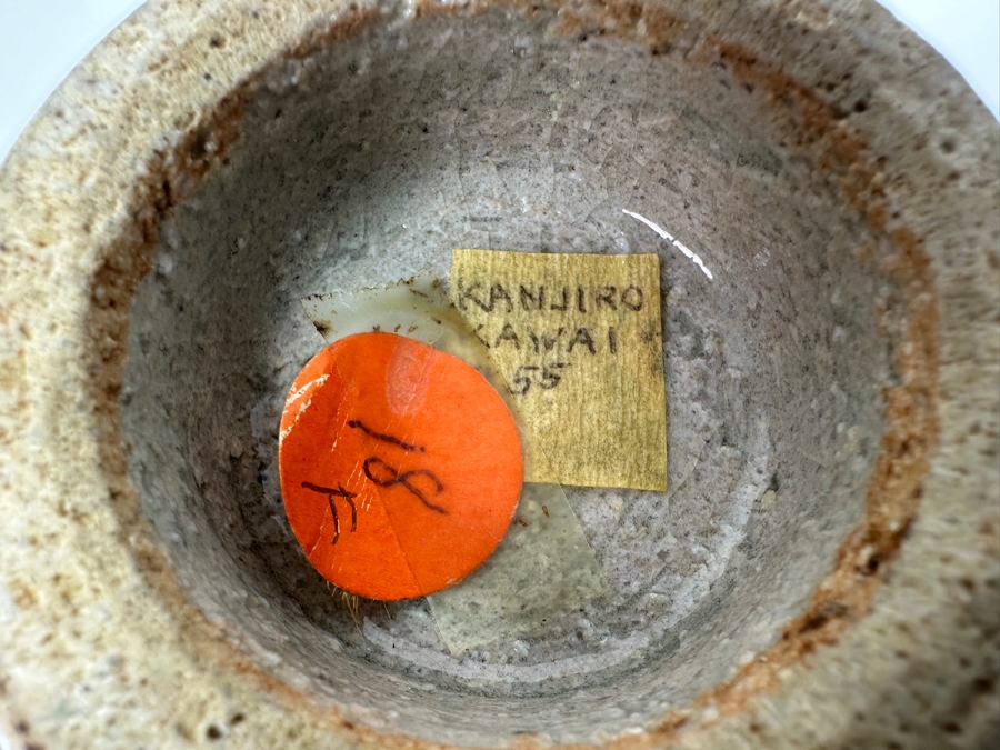 Kawai Kanjiro (1890-1966, Japanese) Original Studio Pottery Tea Bowl Chawan Vintage 1955 4.75'W X 3.75'H - Key Figure In The Mingei (Folk-Art) Studio Pottery Movement (Has Been Professionally Repaired) Estimate $1,000-$3,000 [Photo 11]