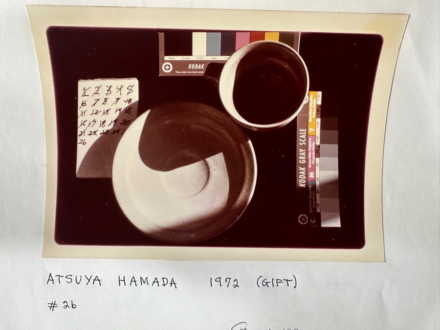 Atsuya Hamada (1932-1986, Japanese) Original Studio Pottery Pair Of 2.75' Cups And 7' Saucers Vintage 1972 - Son Of Shoji Hamada - Estimate $450-$1,100 [Photo 11]