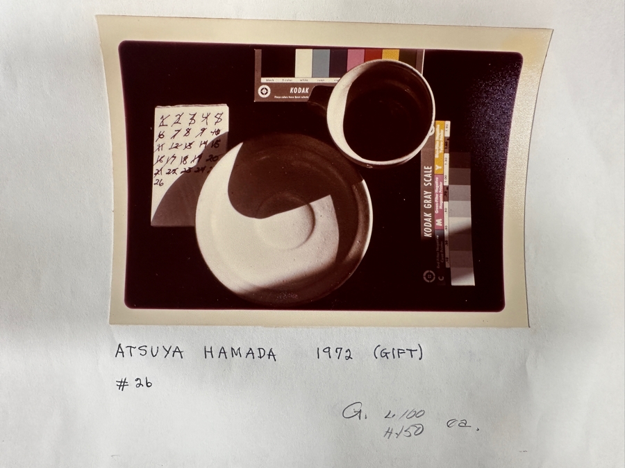 Atsuya Hamada (1932-1986, Japanese) Original Studio Pottery Pair Of 2.75' Cups And 7' Saucers Vintage 1972 - Son Of Shoji Hamada - Estimate $450-$1,100 [Photo 10]
