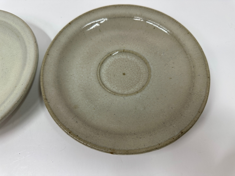 Atsuya Hamada (1932-1986, Japanese) Original Studio Pottery Pair Of 2.75' Cups And 7' Saucers Vintage 1972 - Son Of Shoji Hamada - Estimate $450-$1,100 [Photo 5]