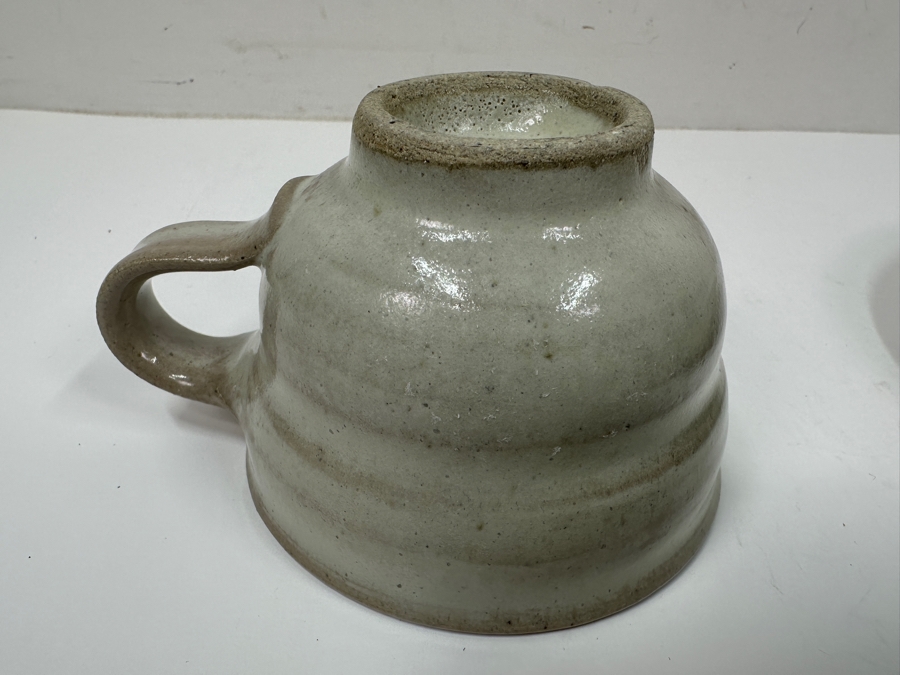 Atsuya Hamada (1932-1986, Japanese) Original Studio Pottery Pair Of 2.75' Cups And 7' Saucers Vintage 1972 - Son Of Shoji Hamada - Estimate $450-$1,100 [Photo 13]