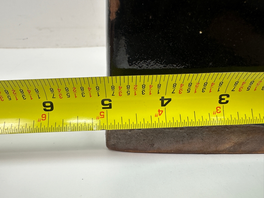 Shoji Hamada (1894-1978, Japanese) Original Studio Pottery Rectangular Bottle Vase Vintage 1965 4'W X 4'D X 9.5'H - Started The Mingei (Folk-Art) Movement In Japan - Declared A 'Living National Treasure' In 1955 Estimate $3,000-$20,000+ [Photo 7]