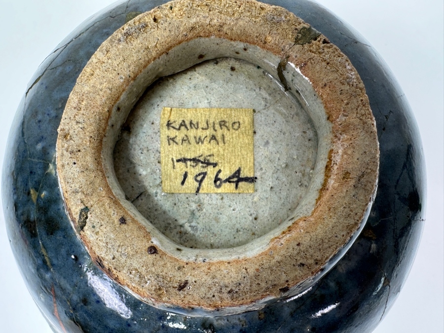 Kawai Kanjiro (1890-1966, Japanese) Original Studio Pottery Tea Bowl Chawan Vintage 1964 4.75'W X 4'H - Key Figure In The Mingei (Folk-Art) Studio Pottery Movement (Has Been Professionally Repaired) Estimate $1,000-$3,000 [Photo 12]