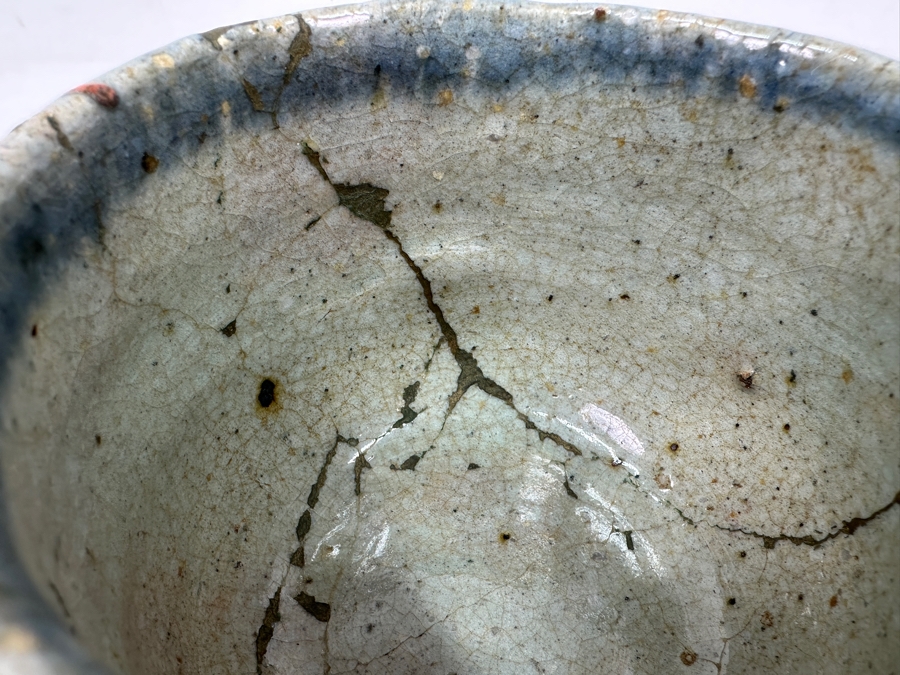 Kawai Kanjiro (1890-1966, Japanese) Original Studio Pottery Tea Bowl Chawan Vintage 1964 4.75'W X 4'H - Key Figure In The Mingei (Folk-Art) Studio Pottery Movement (Has Been Professionally Repaired) Estimate $1,000-$3,000 [Photo 9]