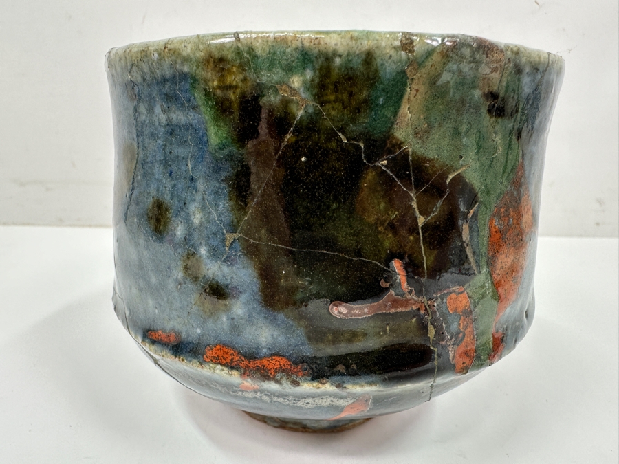Kawai Kanjiro (1890-1966, Japanese) Original Studio Pottery Tea Bowl Chawan Vintage 1964 4.75'W X 4'H - Key Figure In The Mingei (Folk-Art) Studio Pottery Movement (Has Been Professionally Repaired) Estimate $1,000-$3,000 [Photo 6]