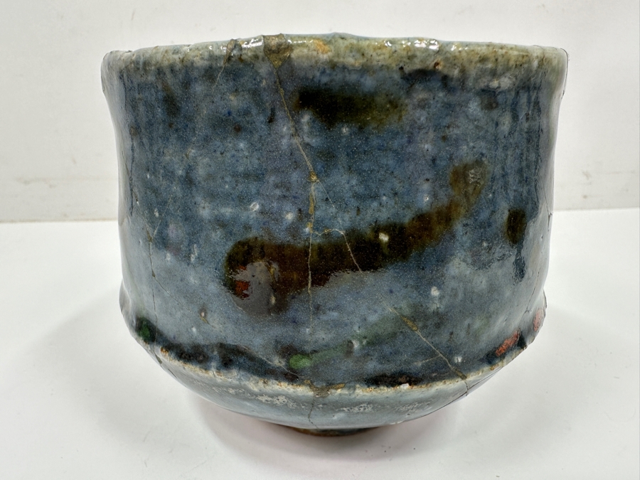 Kawai Kanjiro (1890-1966, Japanese) Original Studio Pottery Tea Bowl Chawan Vintage 1964 4.75'W X 4'H - Key Figure In The Mingei (Folk-Art) Studio Pottery Movement (Has Been Professionally Repaired) Estimate $1,000-$3,000 [Photo 8]