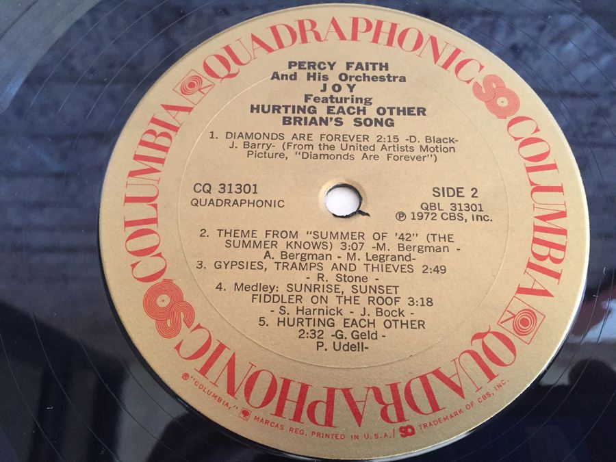 Percy Faith And His Orchestra - Joy - Columbia ‎- CQ 31301 - Quadraphonic [Photo 6]