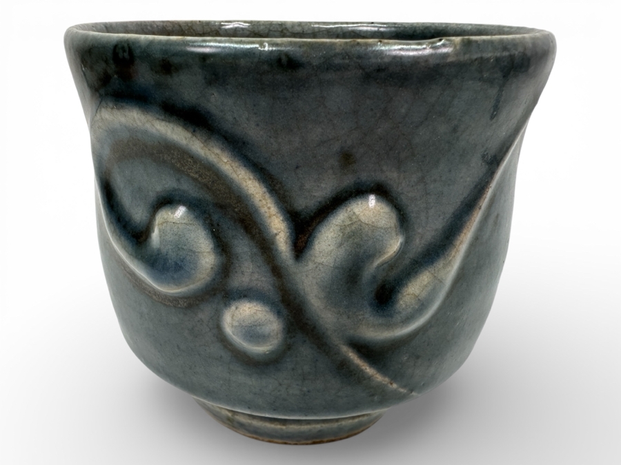 Kawai Kanjiro (1890-1966, Japanese) Original Studio Pottery Tea Bowl Chawan Vintage 1955 4.5'W X 4'H - Key Figure In The Mingei (Folk-Art) Studio Pottery Movement Estimate $1,500-$4,500