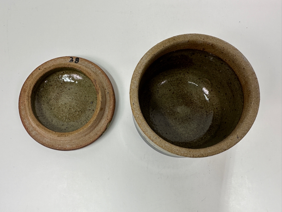 Shinsaku Hamada (1929-2023, Japanese) Original Studio Pottery Covered Box Vintage 1964 4'W X 3'H - Second Son Of Shoji Hamada - Estimate $300-$600 [Photo 6]