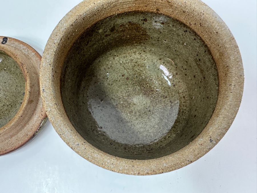 Shinsaku Hamada (1929-2023, Japanese) Original Studio Pottery Covered Box Vintage 1964 4'W X 3'H - Second Son Of Shoji Hamada - Estimate $300-$600 [Photo 13]