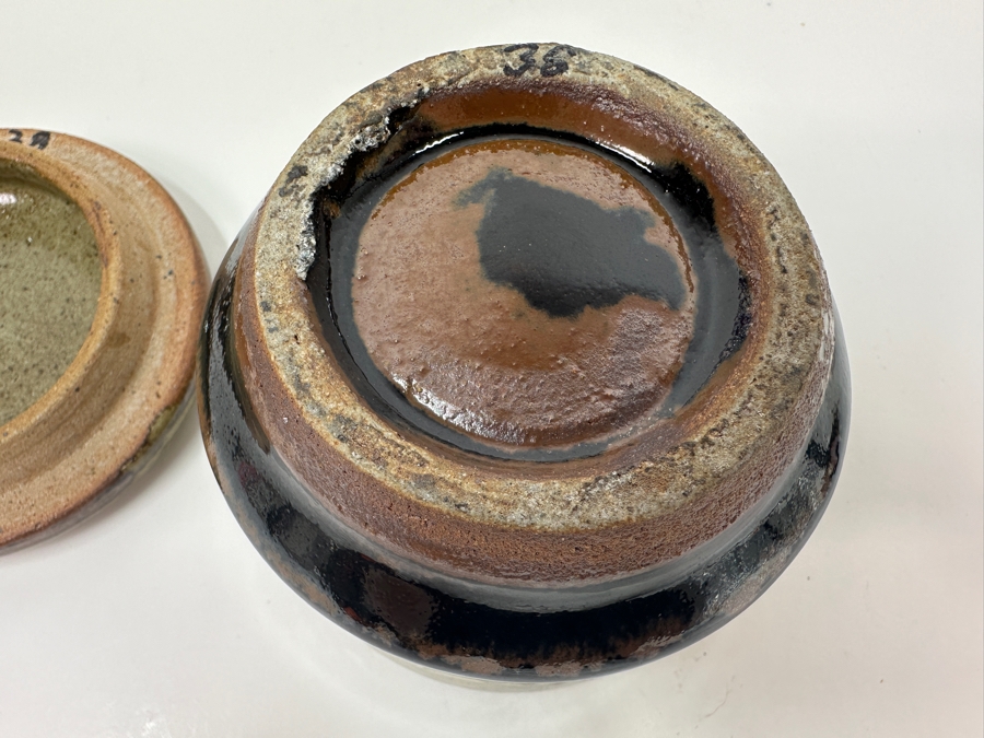 Shinsaku Hamada (1929-2023, Japanese) Original Studio Pottery Covered Box Vintage 1964 4'W X 3'H - Second Son Of Shoji Hamada - Estimate $300-$600 [Photo 7]