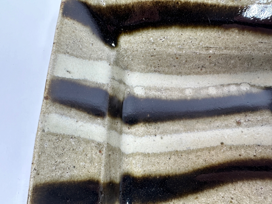 Atsuya Hamada (1932-1986, Japanese) Repaired Original Studio Pottery Small Dish Vintage 1972 6'W X 6'H - Son Of Shoji Hamada - Estimate $80-$200 [Photo 3]