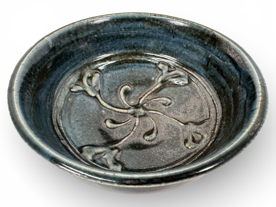 Kawai Kanjiro (1890-1966, Japanese) Original Studio Pottery Bowl Vintage 1955 8.5'W X 3.5'H - Key Figure In The Mingei (Folk-Art) Studio Pottery Movement Estimate $1,000-$3,000