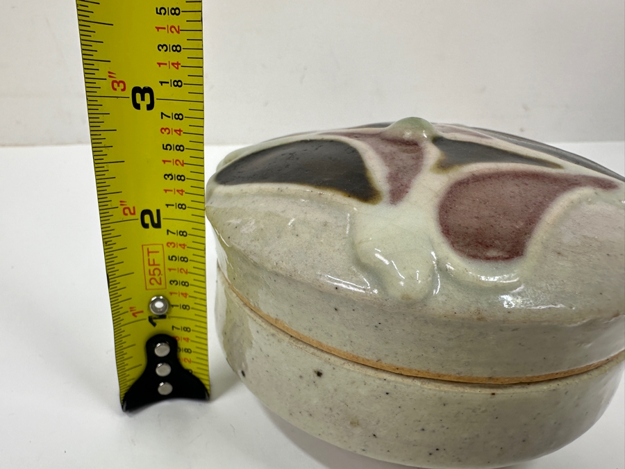 Kawai Kanjiro (1890-1966, Japanese) Original Studio Pottery Covered Incense Box Vintage 1955 4.5'W X 2.5'H - Key Figure In The Mingei (Folk-Art) Studio Pottery Movement Estimate $1,200-$2,500 [Photo 9]