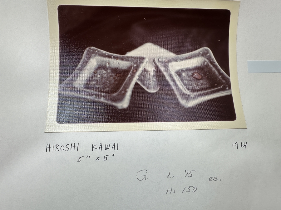 Just Added - Hiroshi Kawai (Japanese) Original Studio Pottery Dish Vintage 1964 5.5' X 5.5' [Photo 7]