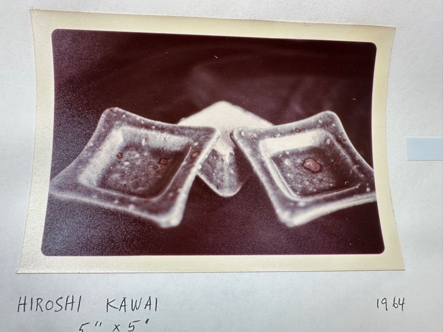 Just Added - Hiroshi Kawai (Japanese) Original Studio Pottery Dish Vintage 1964 5.5' X 5.5' [Photo 8]