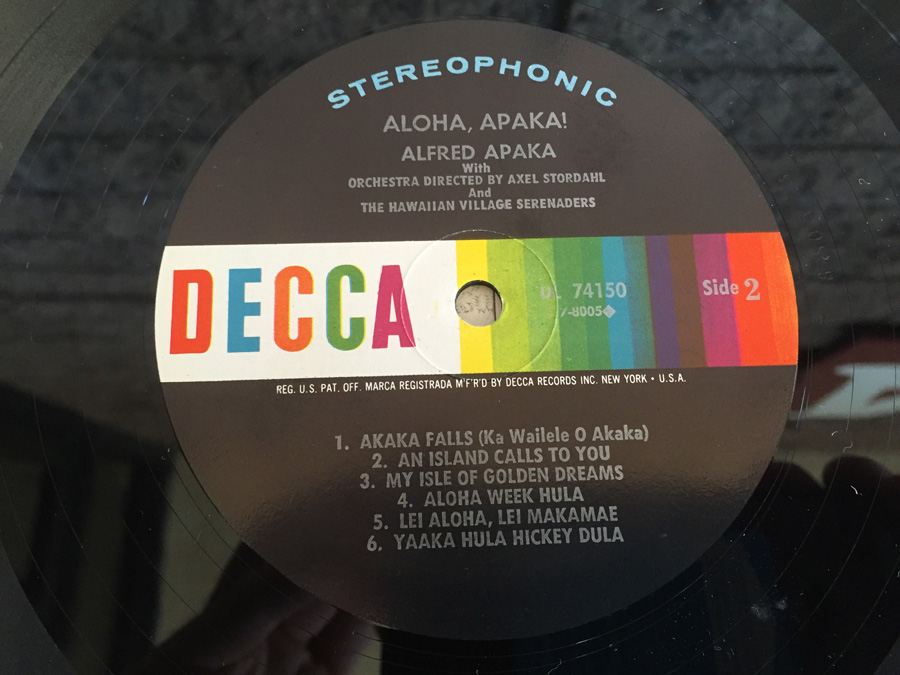 Alfred Apaka ‎- Aloha, Apaka! - Decca ‎- DL 74150 [Photo 6]
