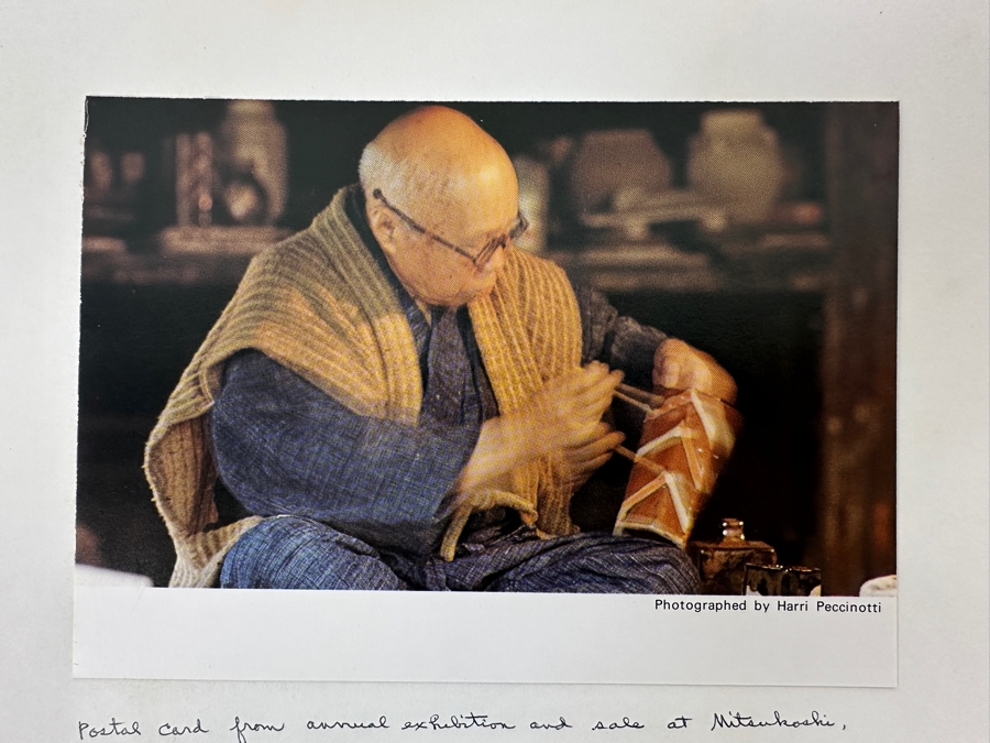 Shoji Hamada (1894-1978, Japanese) Postal Card From Annual Exhibition And Sale At Mitsukoshi Nihonbashi Tokyo 1972 [Photo 2]