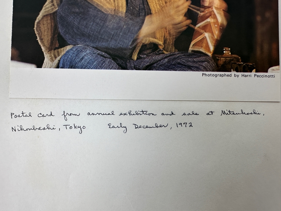 Shoji Hamada (1894-1978, Japanese) Postal Card From Annual Exhibition And Sale At Mitsukoshi Nihonbashi Tokyo 1972 [Photo 3]