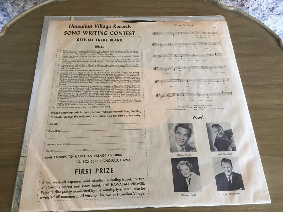 Alfred Apaka with Axel Stordahl's Orchestra - Broadway Wears A Lei - Hawaiian Village Records ‎- HV-LP-700 [Photo 7]