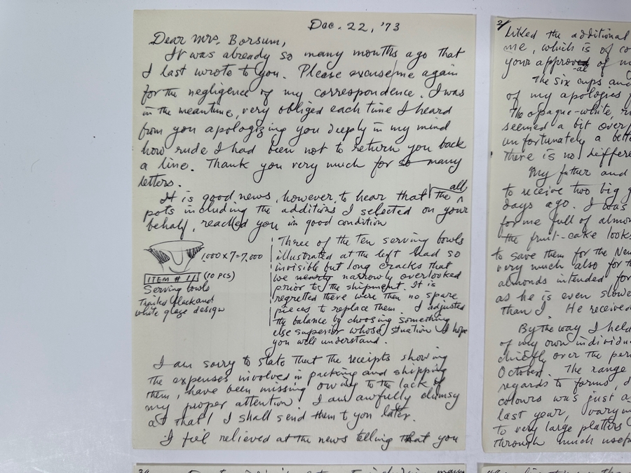 Vintage 1973 Long Handwritten Signed Letter From Atsuya Hamada To Client [Photo 2]