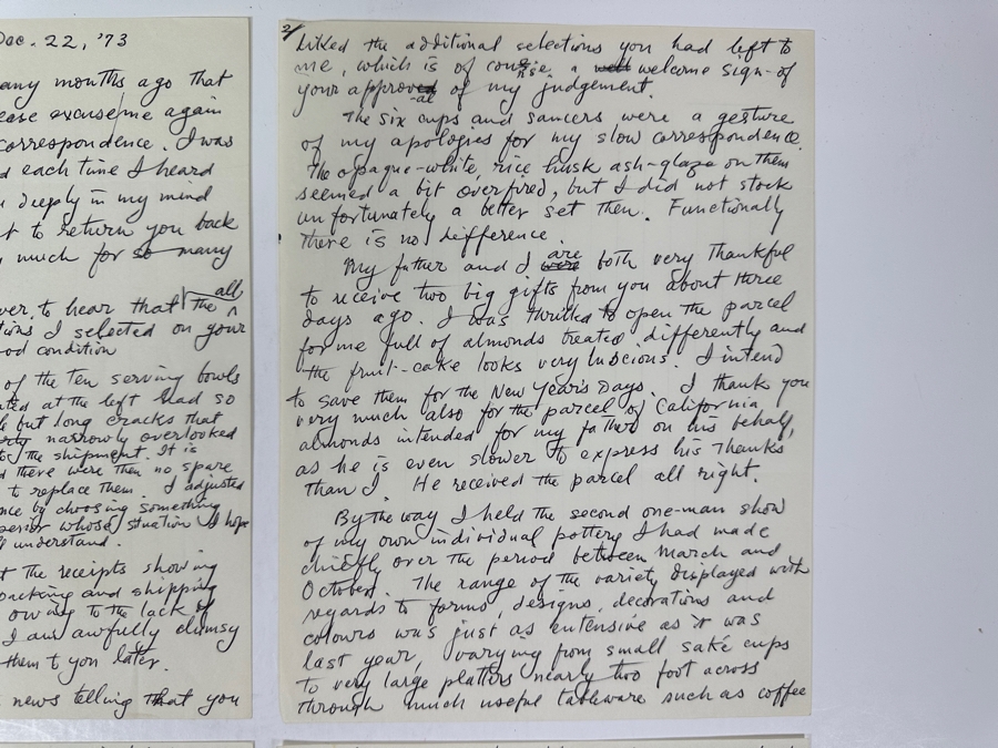 Vintage 1973 Long Handwritten Signed Letter From Atsuya Hamada To Client [Photo 3]