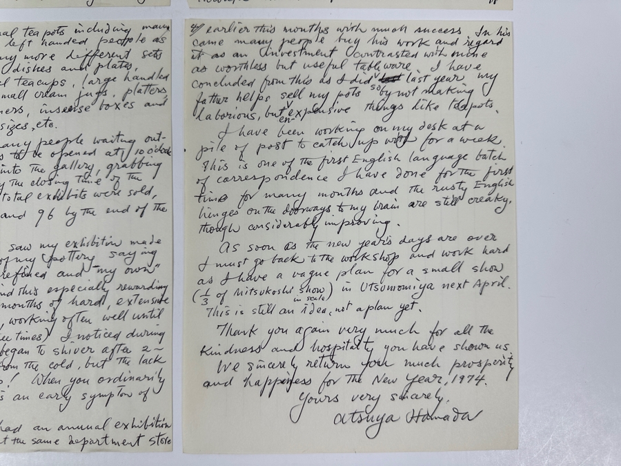 Vintage 1973 Long Handwritten Signed Letter From Atsuya Hamada To Client [Photo 5]